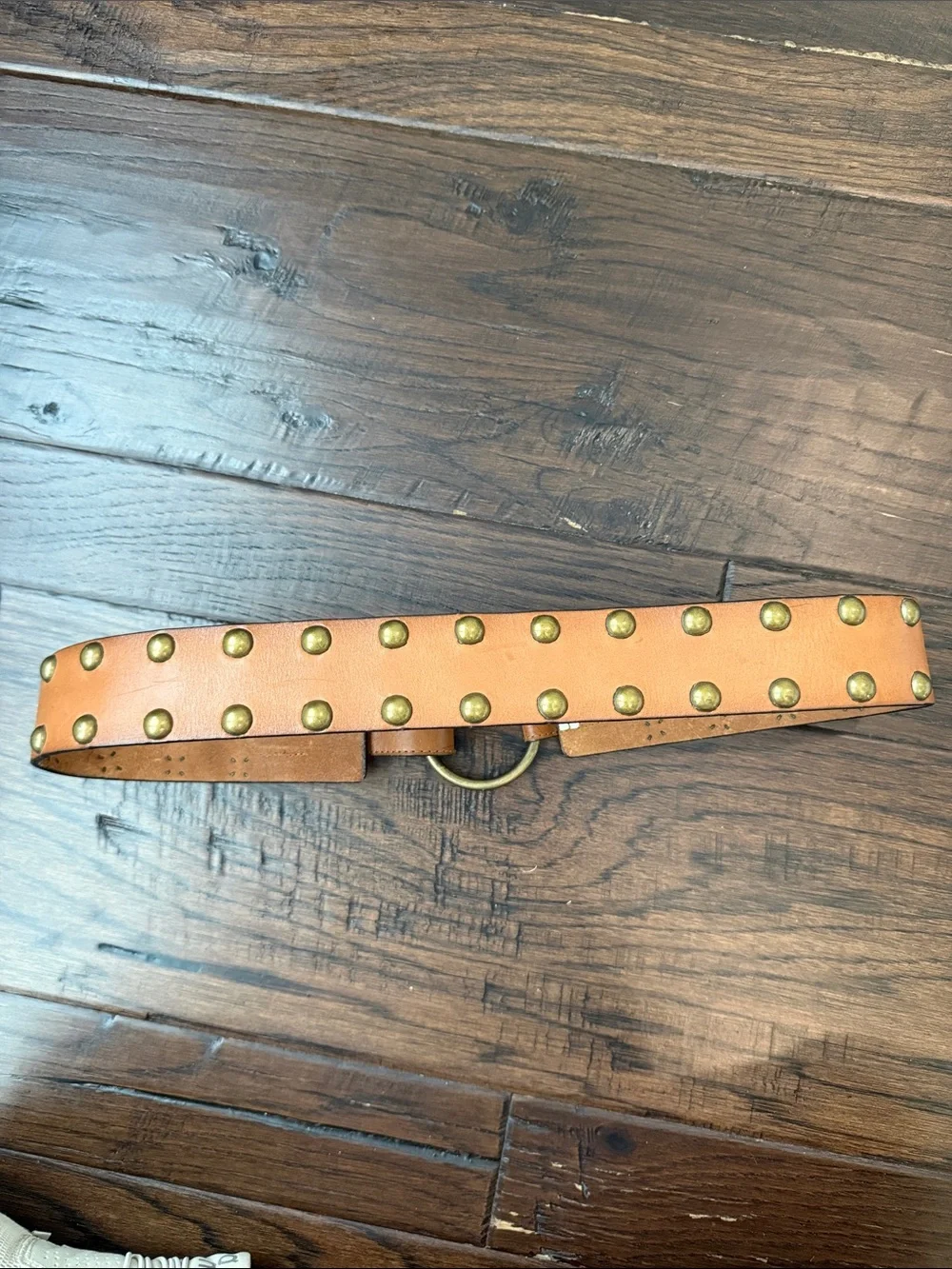 Abercrombie & Fitch Brown Studded Leather Belt